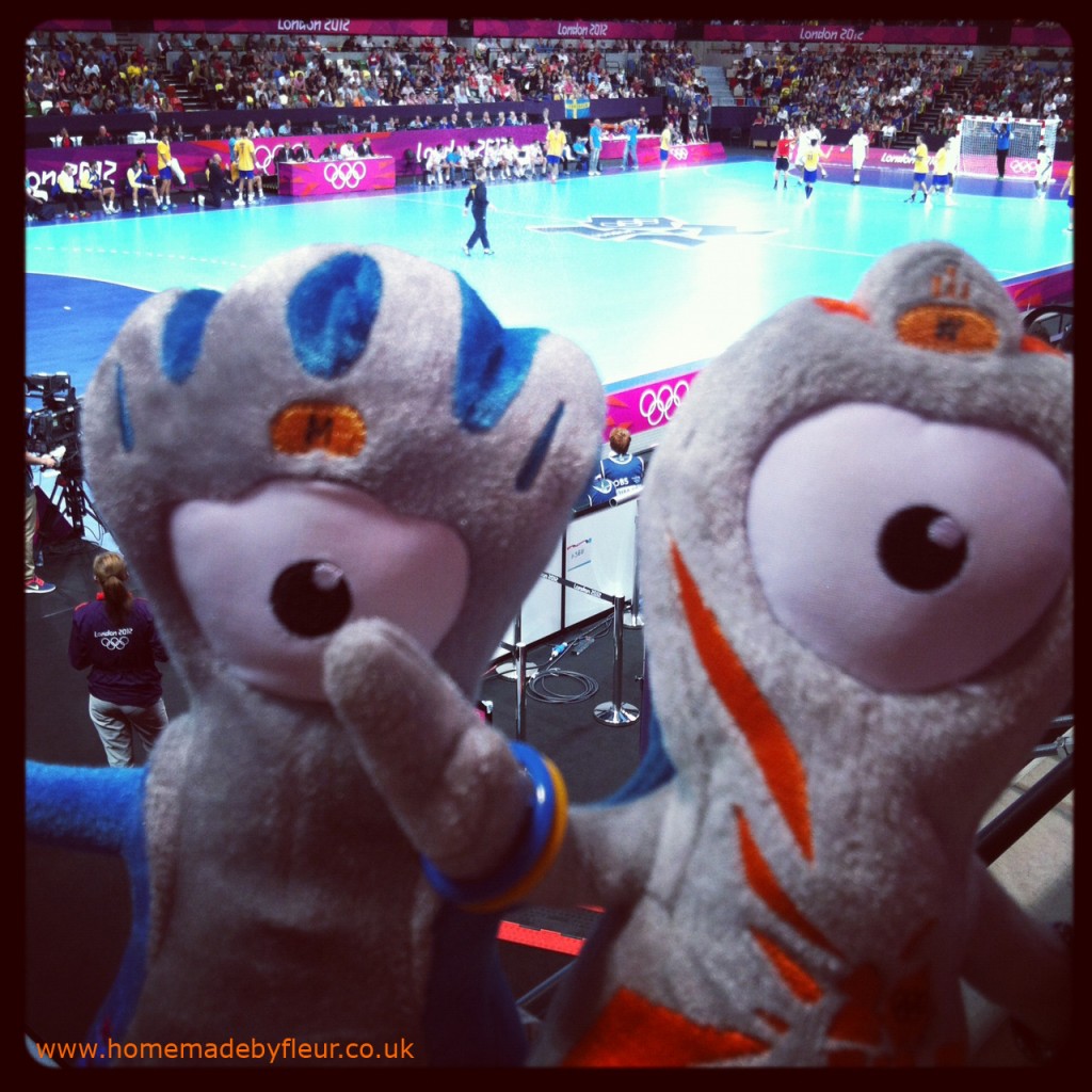 Mandeville and Wenlock at Handball